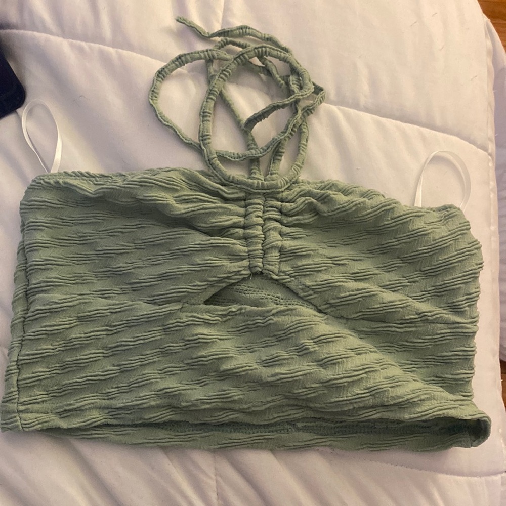 cute green halter top